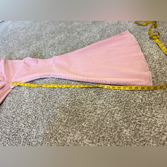 Free People Just Float On Flare Wide Leg High Rise Jeans  90’s Pink Size 26 - Picture 8 of 15